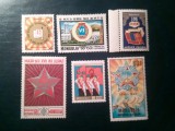 Set 6 Timbre nestampilate Mongolia Aniversari 1962-1990