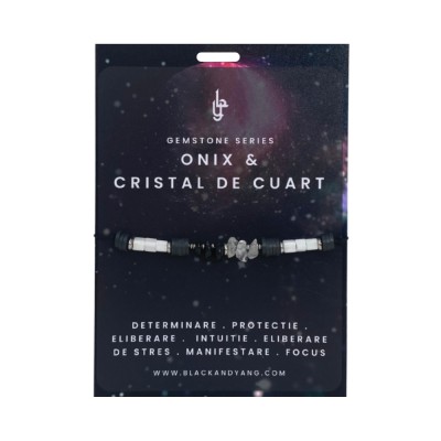 Bratara Onix si Cuart transparent - Protectie si determinare foto