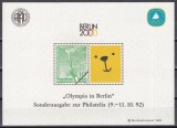 Germania 1992 - Jocurile Olimpice, Colita, MNH
