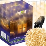 Instalatie luminoasa tip turturi 500 LED 22,5 m alb cald Izoxis