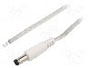 Cablu alimentare DC, cabluri, DC 5,5/2,5 mufa, transparent, 3m, BQ CABLE - DC.CAB.8610.0300