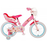 Bicicleta pentru copii Disney Princess, 16 inch, culoare roz, frana de mana fata PB Cod:21609-CH-IT