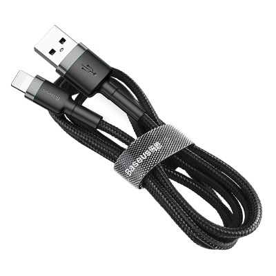 Cablu Date &amp;amp; Incarcare MicroUSB 1.5A (Negru) 2m BASEUS CAMKLF-CG1 foto