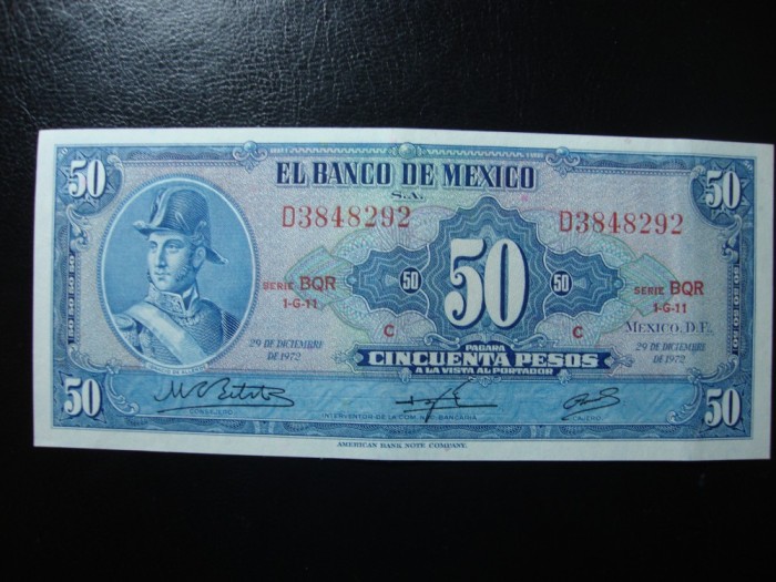 MEXIC 50 PESOS 1972 EXCELENTA