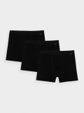 Lenjerie boxeri (3-pack) pentru bărbați - neagră, 4F Sportswear