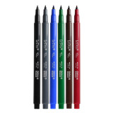 Cumpara ieftin Pixuri Liner Grafic MARVY Le Pen Flex, 6 Buc/Set, Colorate, Varf Rotund, Cerneala pe Baza de Pigmenti, Pixuri Grafice, Pix Grafic cu Pigmenti, Liner G