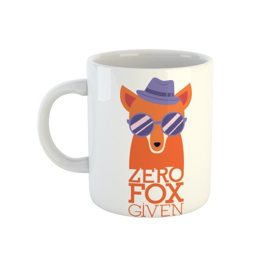 Cana alba ceramica Zero fox given, INOVATIX&reg;. 330ml