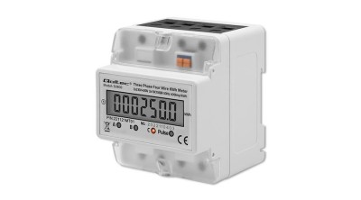 Contor electronic de energie trifazat Qoltec | 400V | LCD | 4P | Șină DIN foto