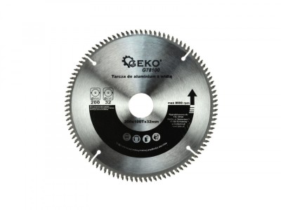 Disc pentru aluminiu cu kit de reductoare 200/25 x 100Tx32mm, Geko G78100 foto