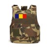 Vesta Tactica Airsoft Reglabila Camuflaj Steagul Romaniei S-M Delta Soft Body Armor TAN