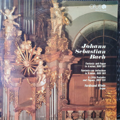 Vinil I. S. Bach, FANTASIA AND FUGUE IN A MINOR, BWV 561, stare f buna!