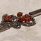 MEDALION argint cu CORAL tip LAMPADAR stare IMPECABILA vintage MASIV superb RAR
