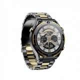 Cumpara ieftin Smartwatch iSEN Watch T7, Negru Gold, 4G, 1.5 AMOLED, HD Dual Camera, Android 10, 6GB RAM + 128GB ROM, WiFi 5G, GPS, 800mAh, IP67, Curea metal