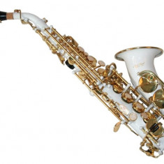 Saxofon Sopran curbat Karl Glaser Sopranina Alb+clape Auriu WhiteGold Saxophone Neuenkirchen-Germany
