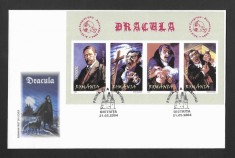 ROMANIA 2004 DRACULA FDC NEDANTELAT foto