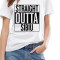 Tricou dama alb - Straight Outta Sibiu - S