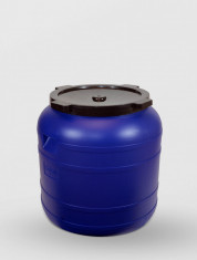Bidon 150 litri, cu capac prin infiletare, Sterk, Plastic Albastru foto