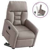 VidaXL Fotoliu rabatabil cu ridicare pe verticală, gri taupe, textil 3303039