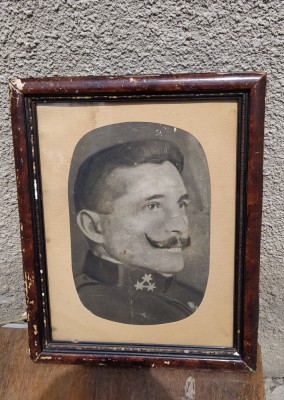 Tablou poza ofițer austro-ungar foto