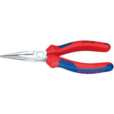 Cleste cu cioc semirotund si suprafata taietoare knipex 25 05 140 HardWork ToolsRange foto