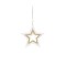 Decoratiune Craciun, tip stea, alb + maro, 12 cm, D261405