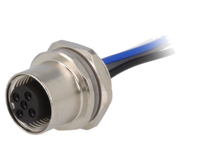 Conector M12 mamă 5 pini IP67
