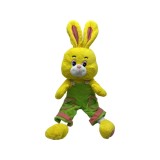 Iepure galben din plus catifelat si pufos 55 cm