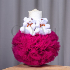 Lumanare Globulet Tulle Double Bear Fucsia BL-17 foto