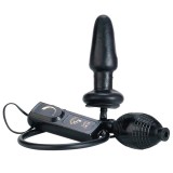 Fanny Hills - Butt Plug Gonflabil și cu Vibrații Multiple, Negru, 11 cm, Orion
