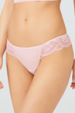 GS1156-5222 Chilot tanga elastic cu dantela florala, M, Cottonhill