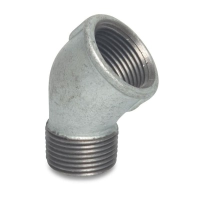 Fiting cu filet fontă maleabilă cot 45&amp;deg; 1&amp;quot; IG x 1&amp;quot; AG foto