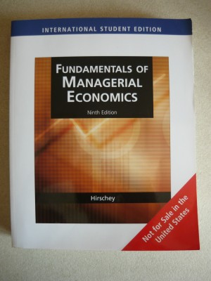 MARK HIRSCHEY - FUNDAMENTALS OF MANAGERIAL ECONOMICS - 2009 foto