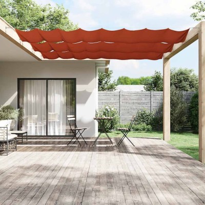 vidaXL Copertină verticală, teracotă, 140x800 cm, țesătură Oxford 148364 foto
