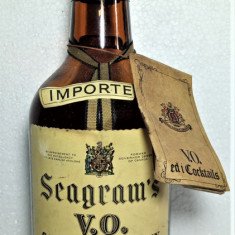 WHISKY, CANADIAN FINEST, SEAGRAM'S V.O-IMPORT GANCIA ITALY cl 75 gr 43 ANII70