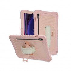 Husa pentru Samsung Galaxy Tab S9 Plus Techsuit StripeShell 360 Pink foto