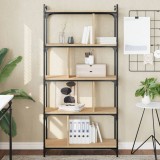 VidaXL Bibliotecă cu 5 niveluri, stejar sonoma, 76x32x158 cm, lemn