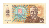 Bancnota Cehoslovacia 10 coroane/korun 1986, circulata, stare buna