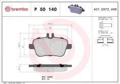 BREMBO P 50 140 PRIME LINE set placute frana,frana disc foto