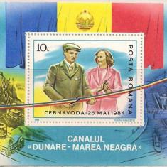 C5063 - Romania 1985 - Canalul Dunare-Marea Neagra bloc neuzat,perfecta stare