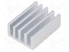 Radiator extrudat, aluminiu, 25mm x 19mm, naturala, FISCHER ELEKTRONIK - SK 633 25 AL