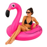 Colac gonflabil flamingo 102 cm pentru piscina si plaja Trizand