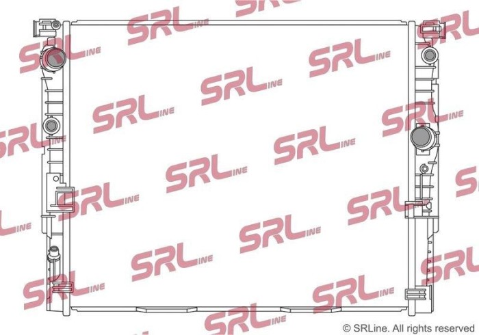 Radiator BMW Seria 5 G30 23, 7 G11, motor: 2.0 T, 3.0 d, 3.0 R6 T, intrare/iesire conectare rapida, 630x531x26, SRLine, Aluminiu/ Plastic brazat,