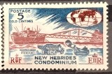 New Hebrides Condominium 1963 &ndash; Exploatarea manganului, 5 Gold Centimes -A85