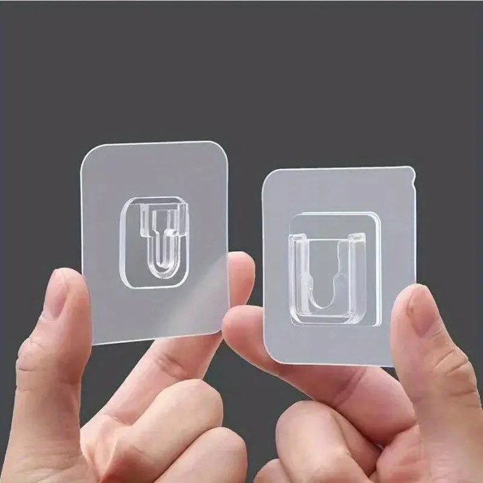 Set 5 Dispozitive Duble pentru Agatat si Suspendat Obiecte Autoadezive 6 x 6 cm