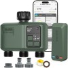 Programator WiFi Irigare 3 Iesiri, Control Aplicatie, Automat/Manual, Rezistent la Apa, Alexa/Google, Senzor Exterior, Verde/Negru
