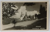 SINAIA , CASTELUL PELES , VEDERE DE PE DRUM DE ACCES , CARTE POSTALA , INTERBELICA