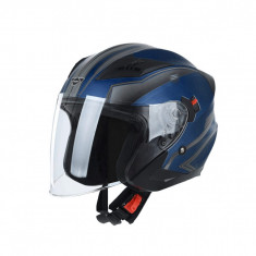 Casca moto scuter HECHT 53627XS, design modern, bluemarin-negru, marimea XS 53-54 cm foto