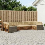 Cumpara ieftin Set de canapele de exterior 7 buc. 7-Locuri Natural si Bej