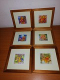 6x Tablou Ursuletul Winnie Puh Pooh ilustratie Matt Jeanes art print Disney UK