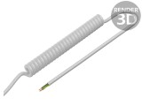 Cablu Spirala Neecranat PUR Alb 0,8m-3,2m